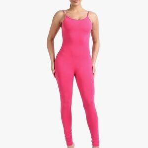 Hot Pink Bodycon Jumpsuit